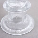 Pair of Scandinavian glass candlesticks