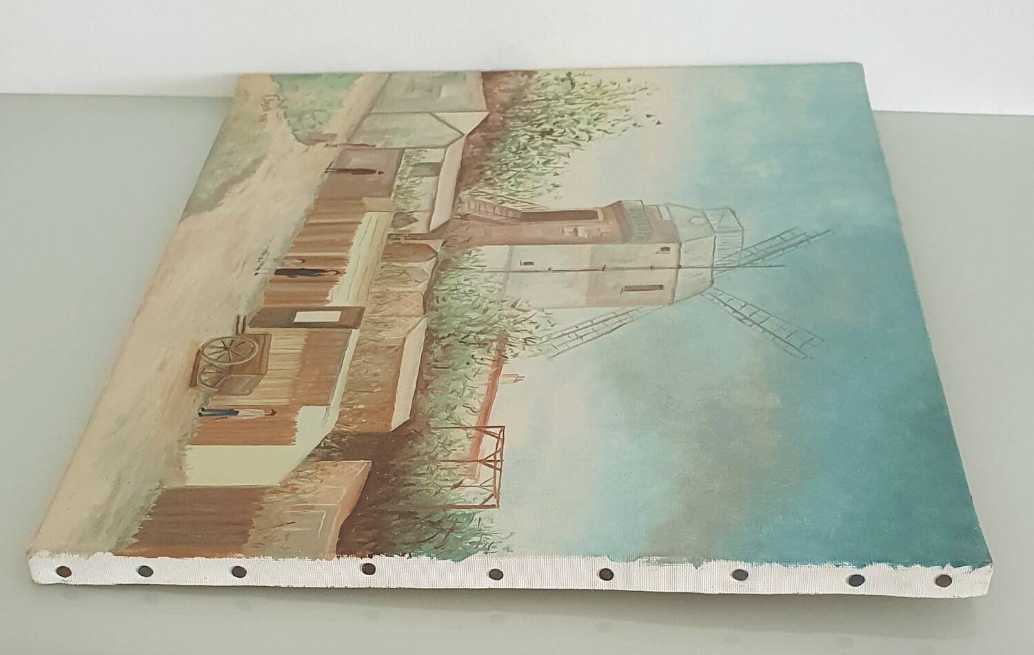 Acrylic canvas in pastel colors of Paris