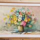 Oil painting on canvas Flowers - signed A. RENÉ 50x70 Cm 60s/70s