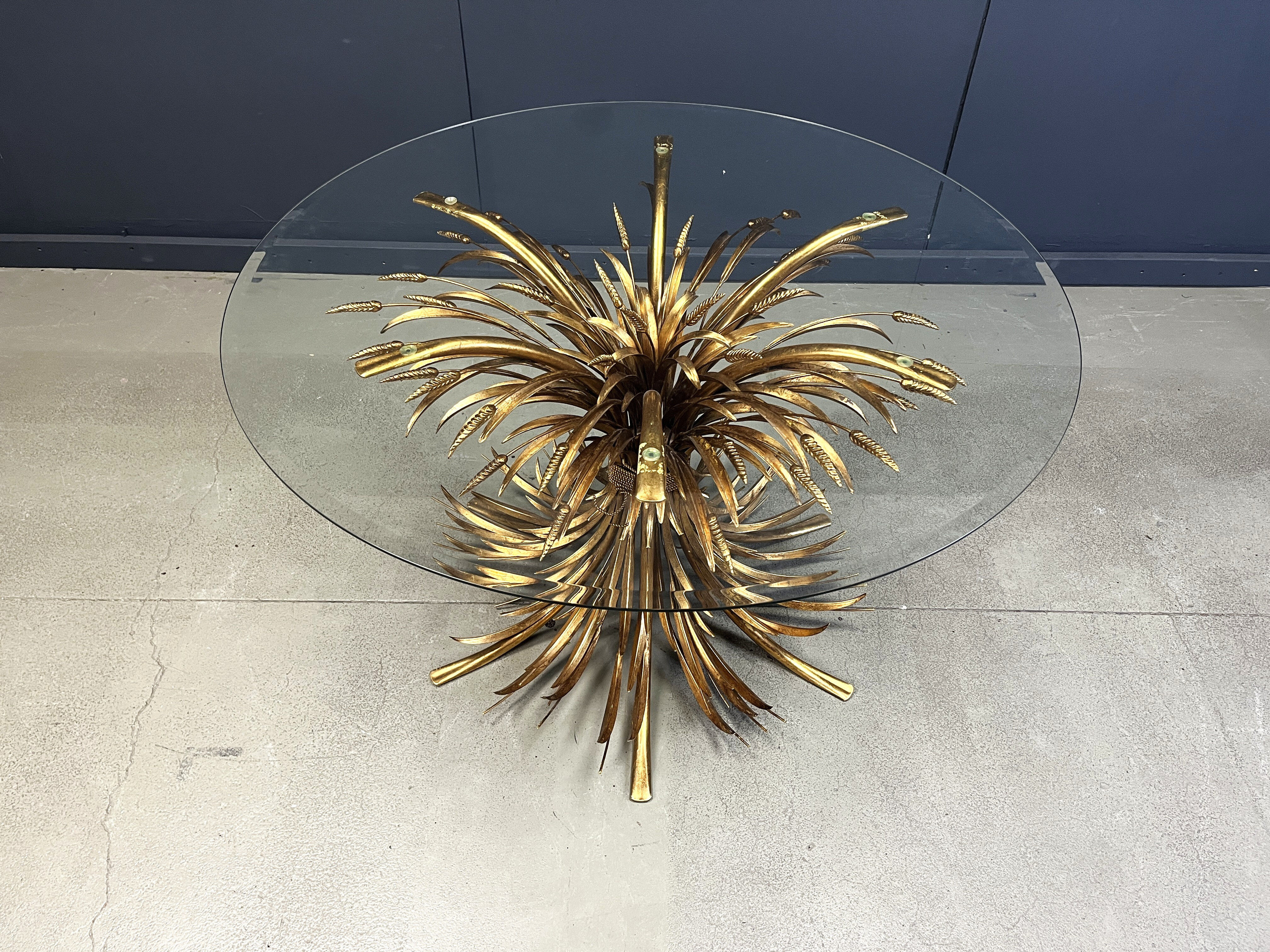 Gilt metal Coco Chanel dining table, 1960s