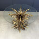 Gilt metal Coco Chanel dining table, 1960s