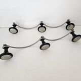 Set of 2 wave effect coat racks (3 hooks) from the 1960s.