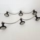 Ensemble de 2 porte manteaux effet vagues (3 patères) années 60's