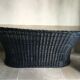 Black diabolo rattan set of the 60s