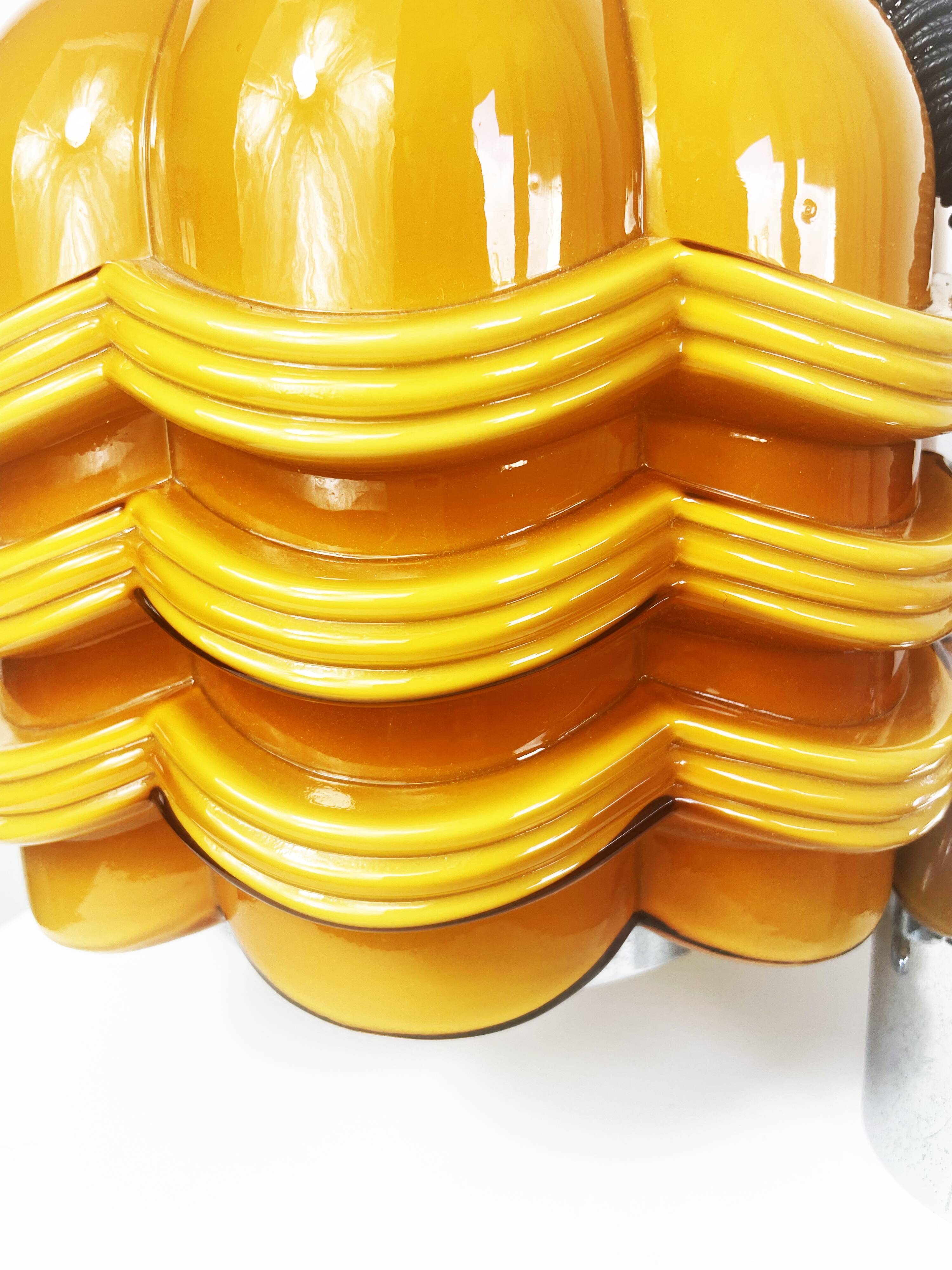 Vintage glass pendant lamp