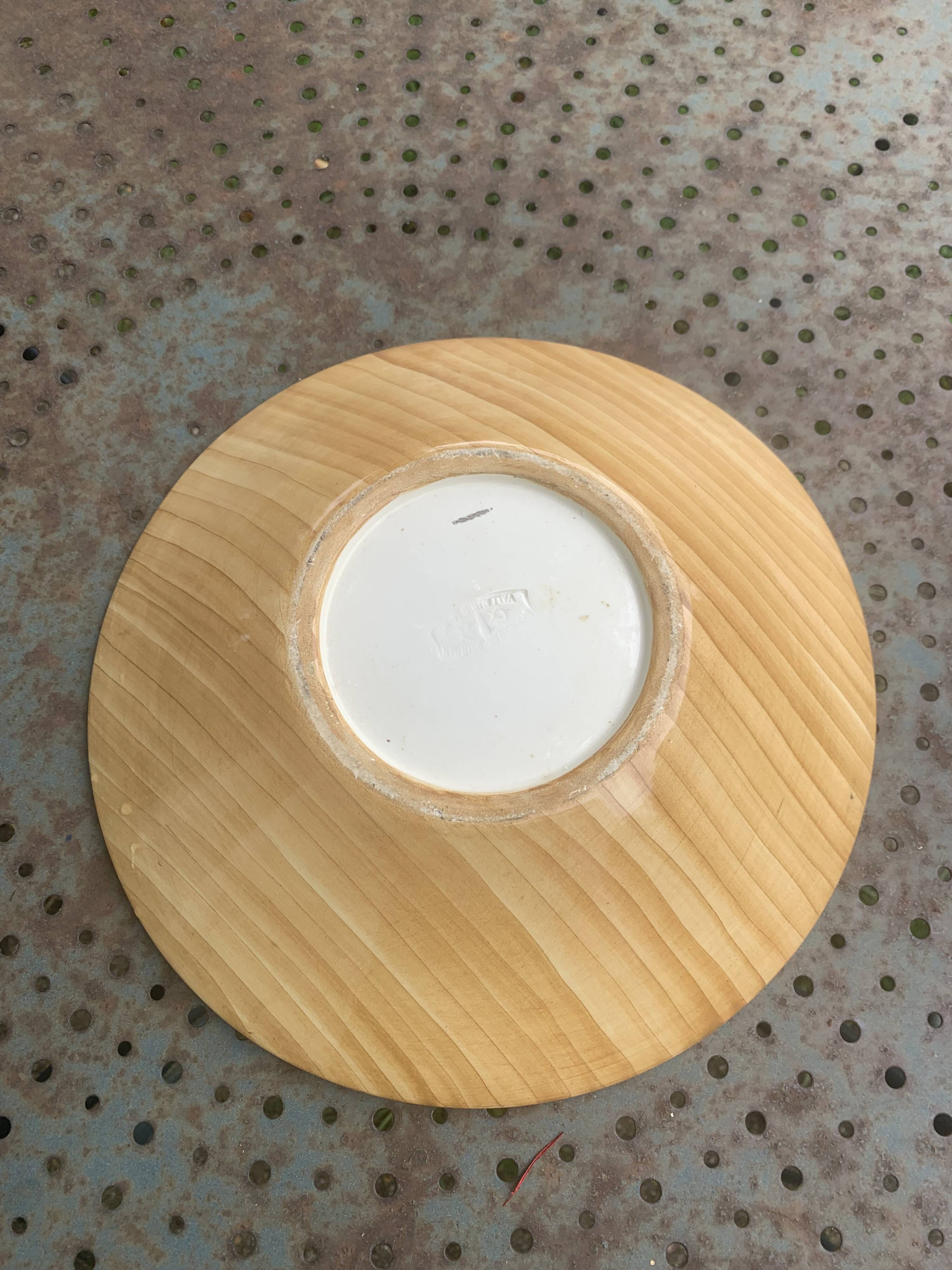 Enamelled ceramic fruit bowl, Grandjean-Jourdan Vallauris, vintage