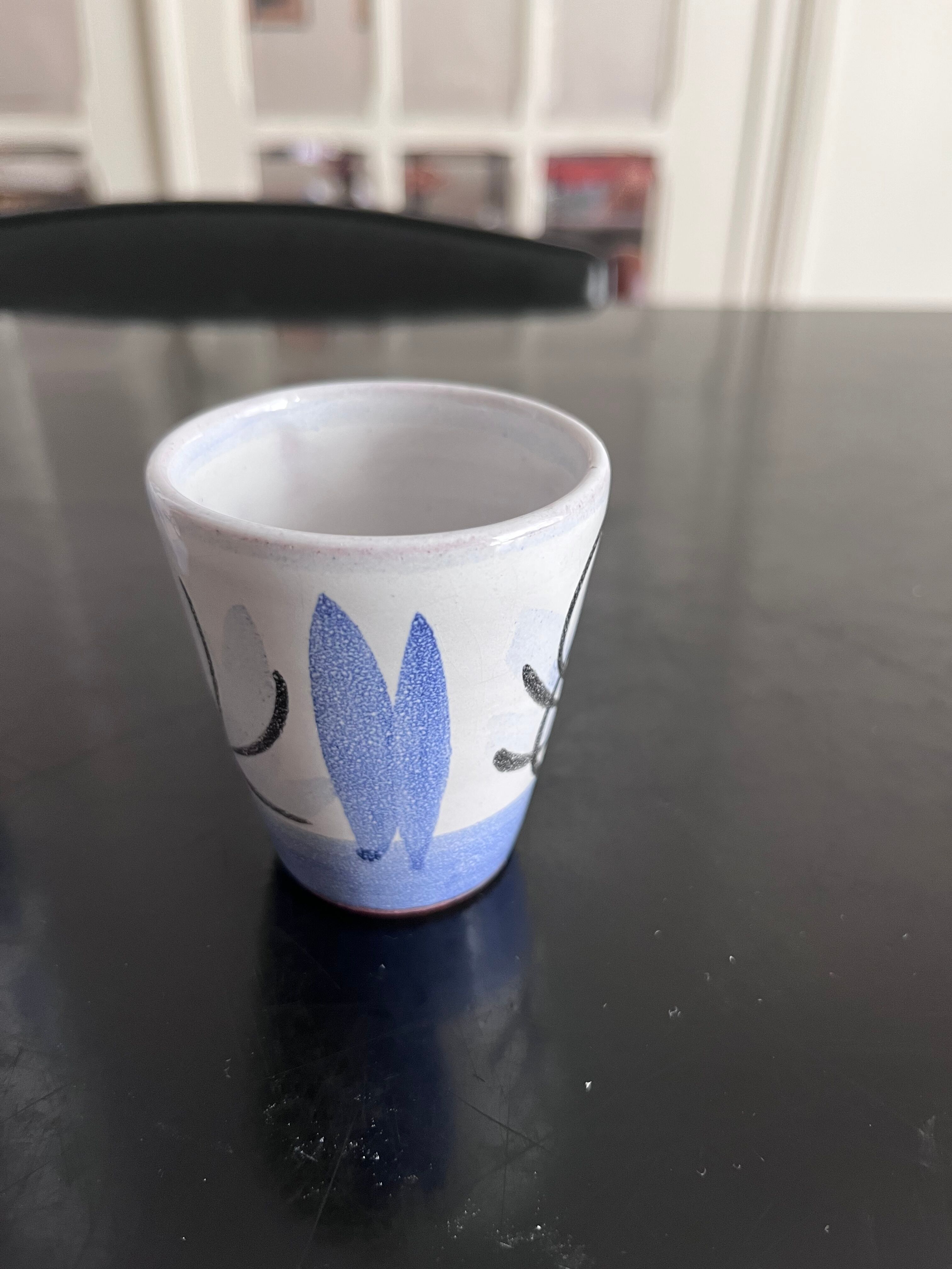 6 ceramic cups hand painter