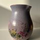 Vintage purple carafe with field flower patterns H:20cm