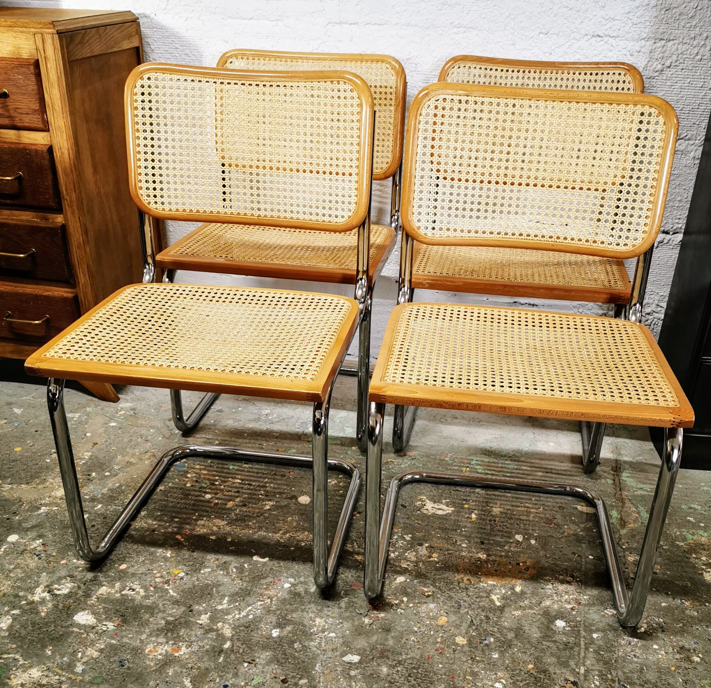 Lot of 4 Marcel Breuer B32 chairs