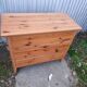 Old chest of drawers 3 drawers in vintage pine wood