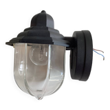 Matt black aluminum body wall light