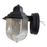 Matt black aluminum body wall light