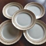 5 "Valence" flat plates from Moulin des Loups