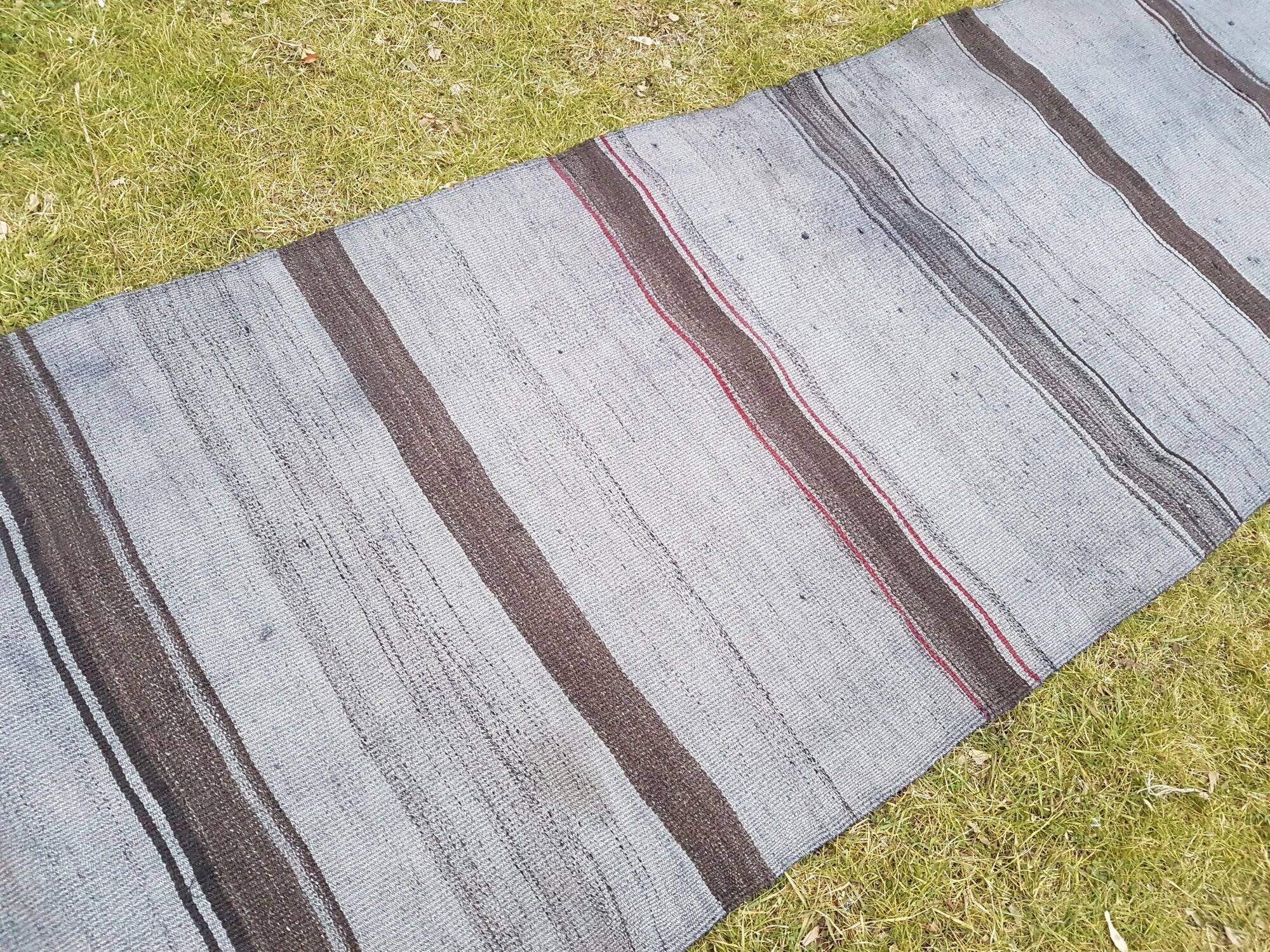 Vintage Turkish hallway rug 94x274 cm