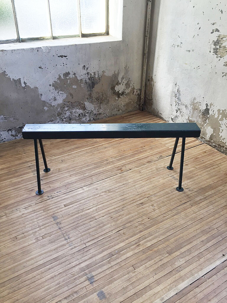 Handcrafted metal patinated bench