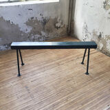Handcrafted metal patinated bench
