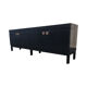 Brutalist black oak sideboard Belgium 1970s