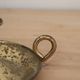 Antique brass hand candlestick – Columned fluted cellar rat