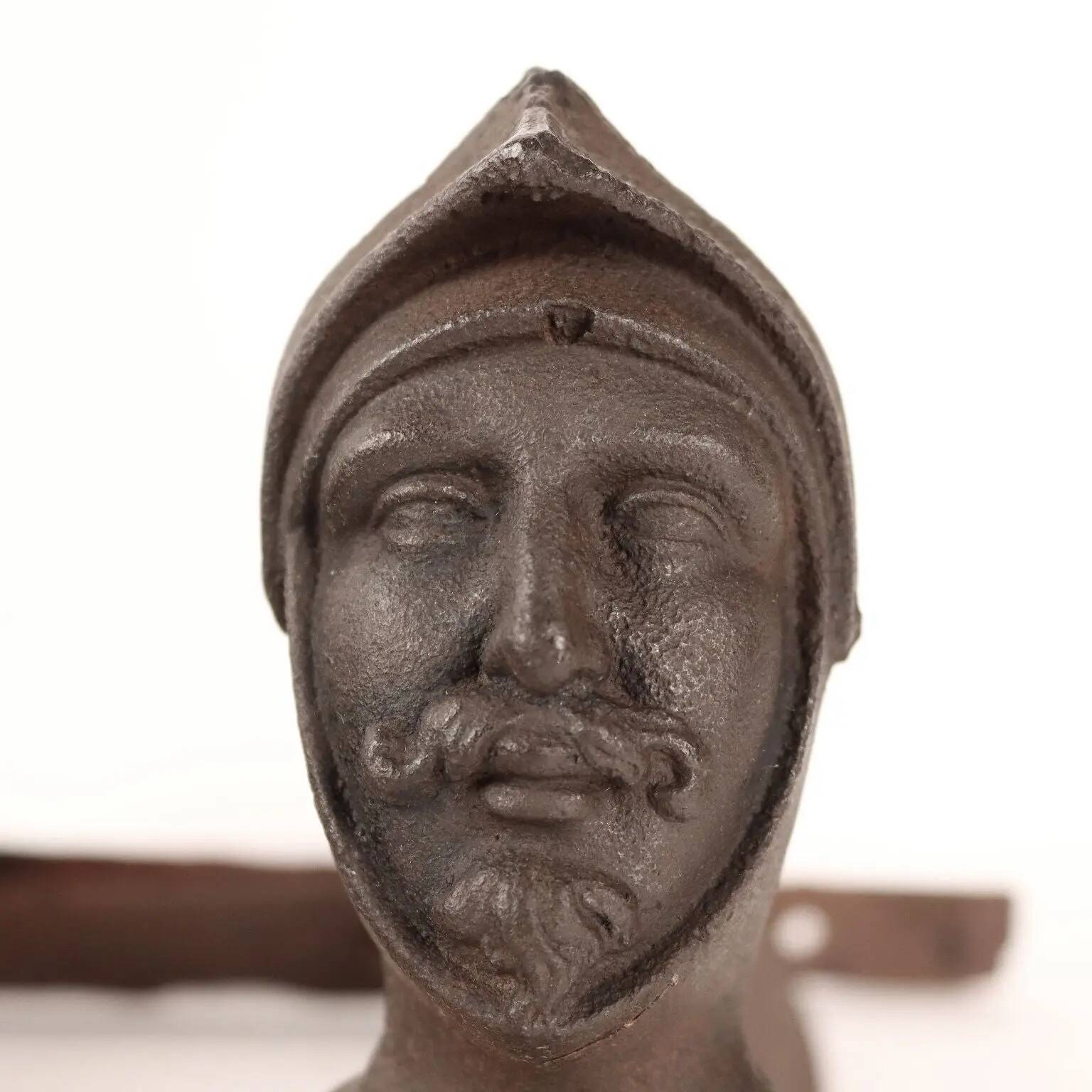 Paire de chenets en fer, Europe, XIXe siècle