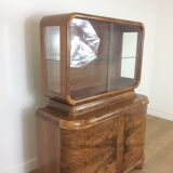 Art deco bookcase display cabinet by Jindrich Halabala