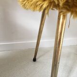 Pair of Pelfran chairs in yellow-orange moumoute