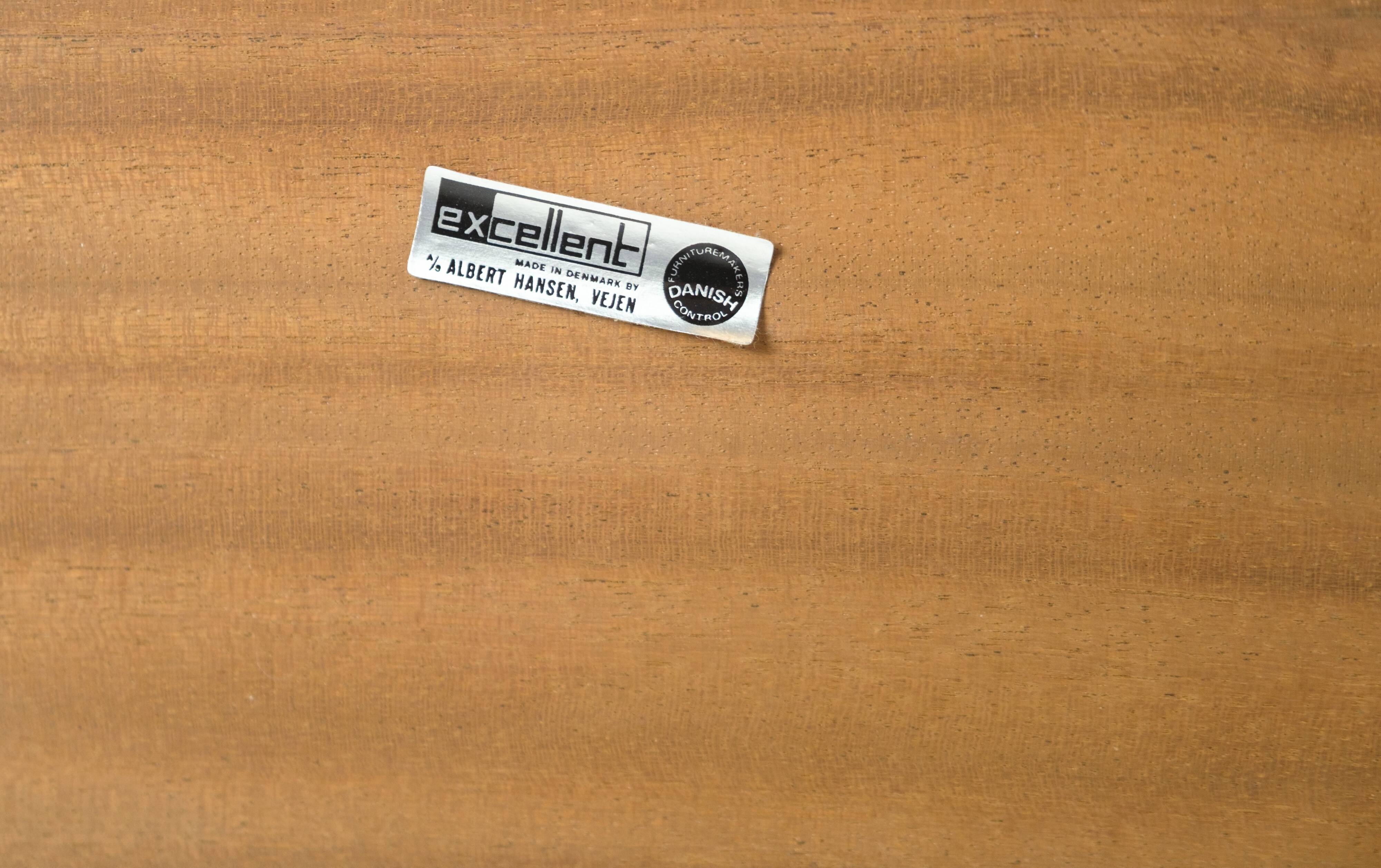 Wall-Mounted Cabinet In Rosewood By Albert Hansen From 1960s