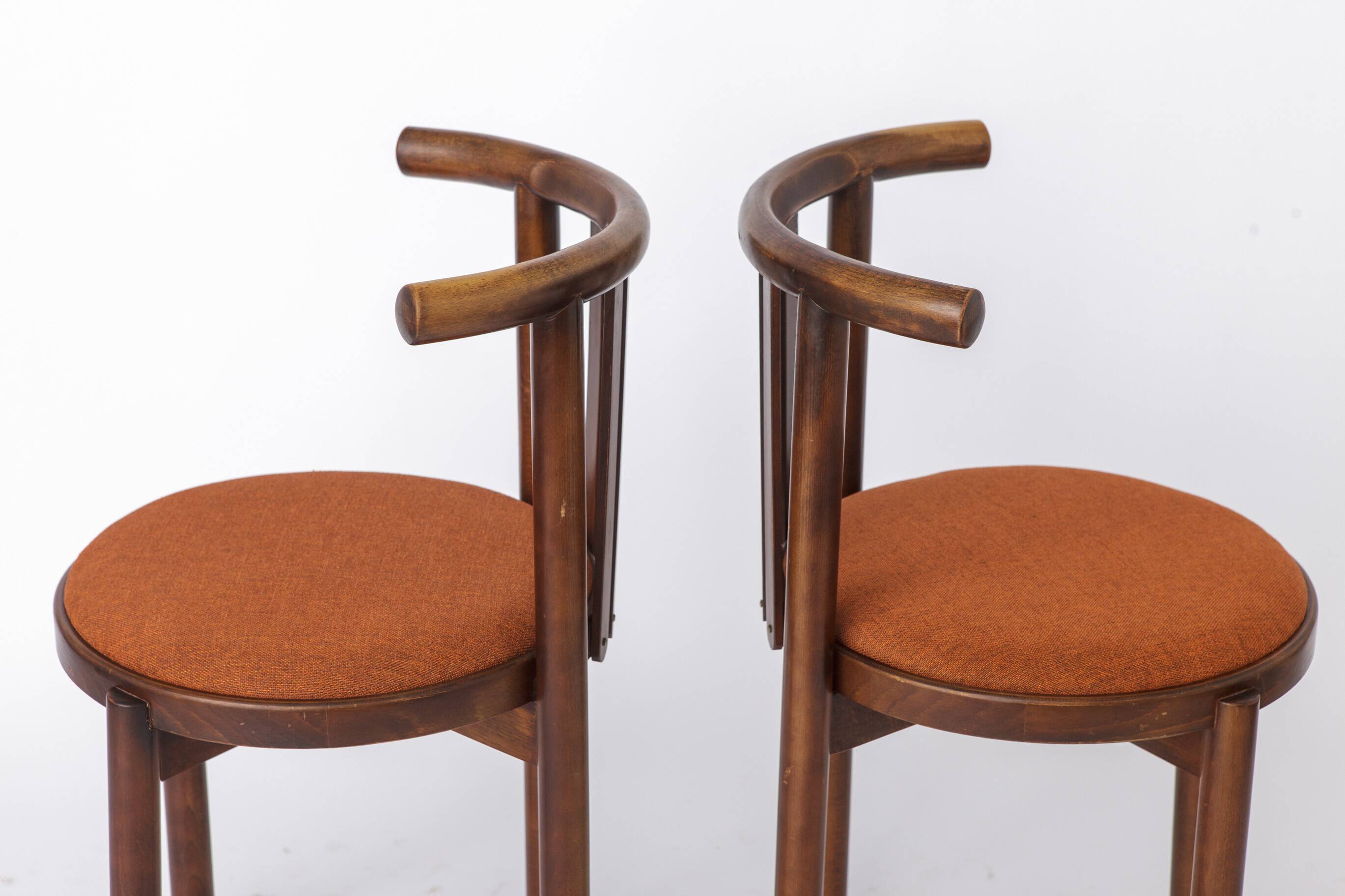 5 Bentwood Chairs 1950s, Vintage Beech Wood Chairs, Mid Century Dining
