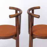 5 Bentwood Chairs 1950s, Vintage Beech Wood Chairs, Mid Century Dining