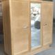 Armoire 3 portes art déco en placage d'orme