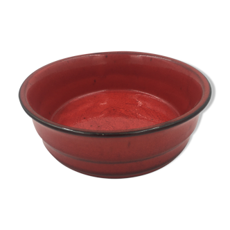 Round red ceramic dish Jasba