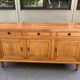 Louis XVI solid oak sideboard with 3 doors and 3 drawers, 175 cm