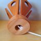 Scandinavian wooden flower lamp 1970