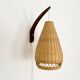 Danish Teak and Wicker Wall Lamp
