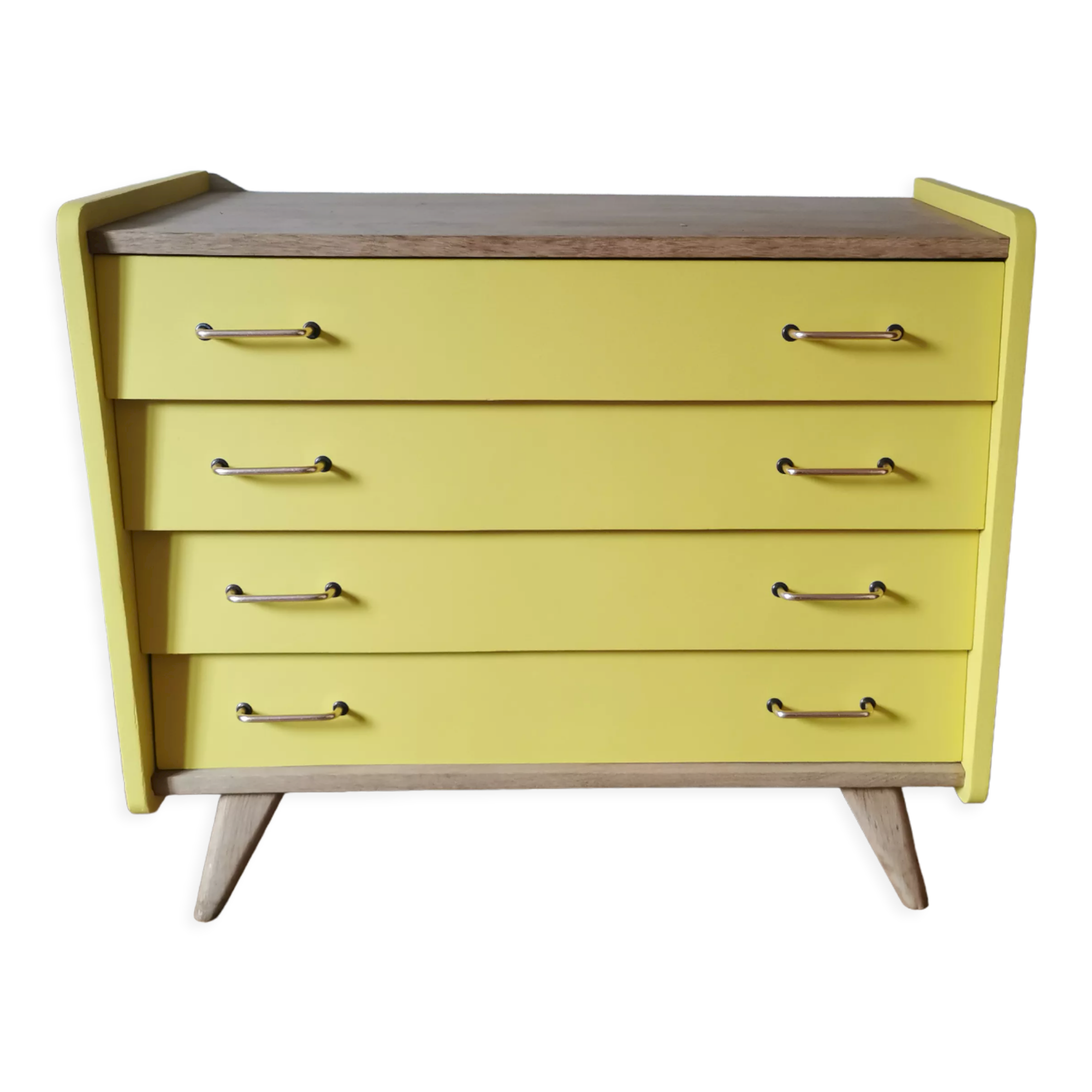 Vintage chest of drawers restyled feet compass