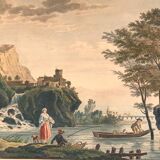 Fishing during the day. Etching enhanced.