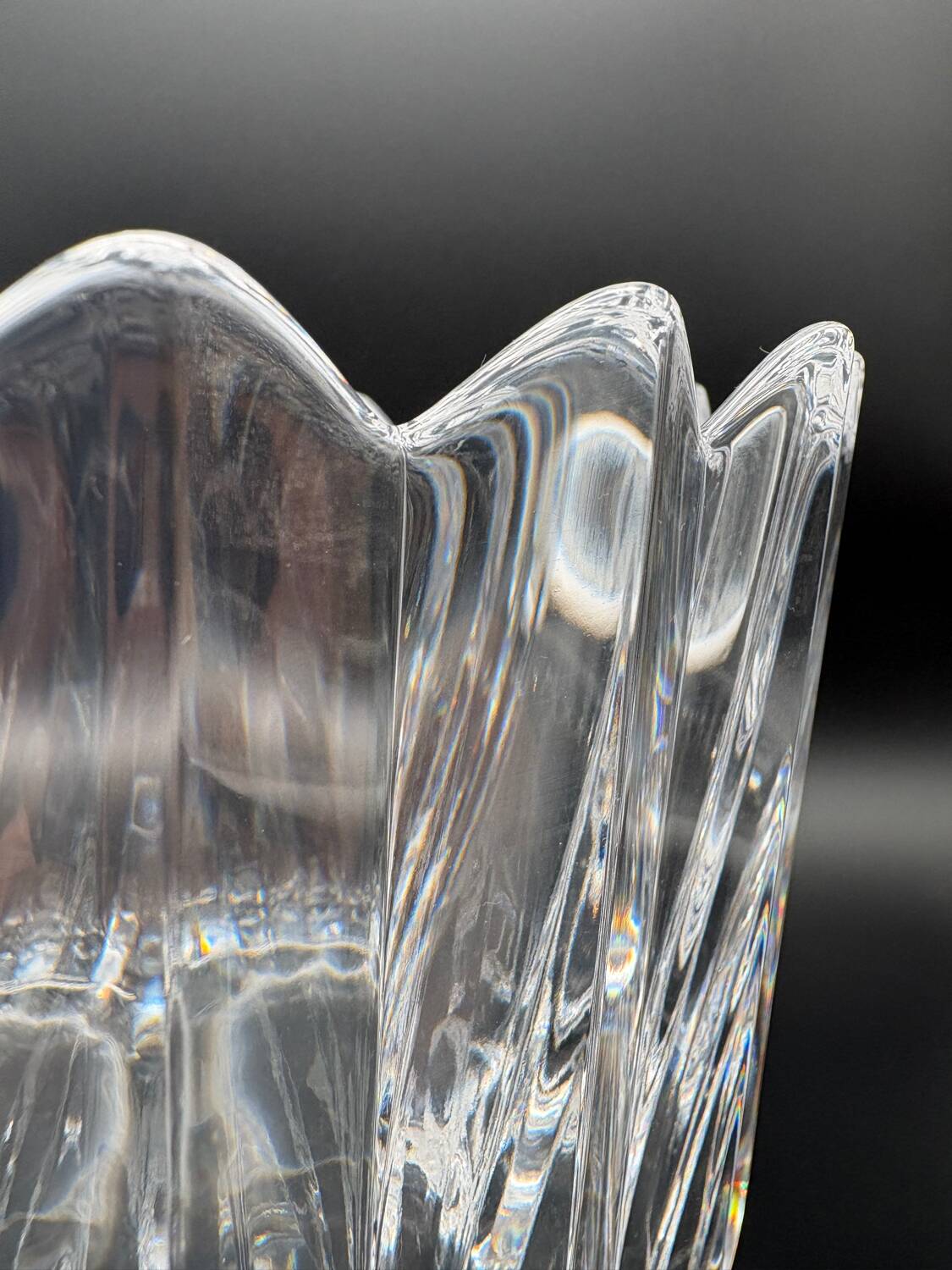 Large Orrefors Crystal fruit bowl / salad bowl, Sweden, 1970
