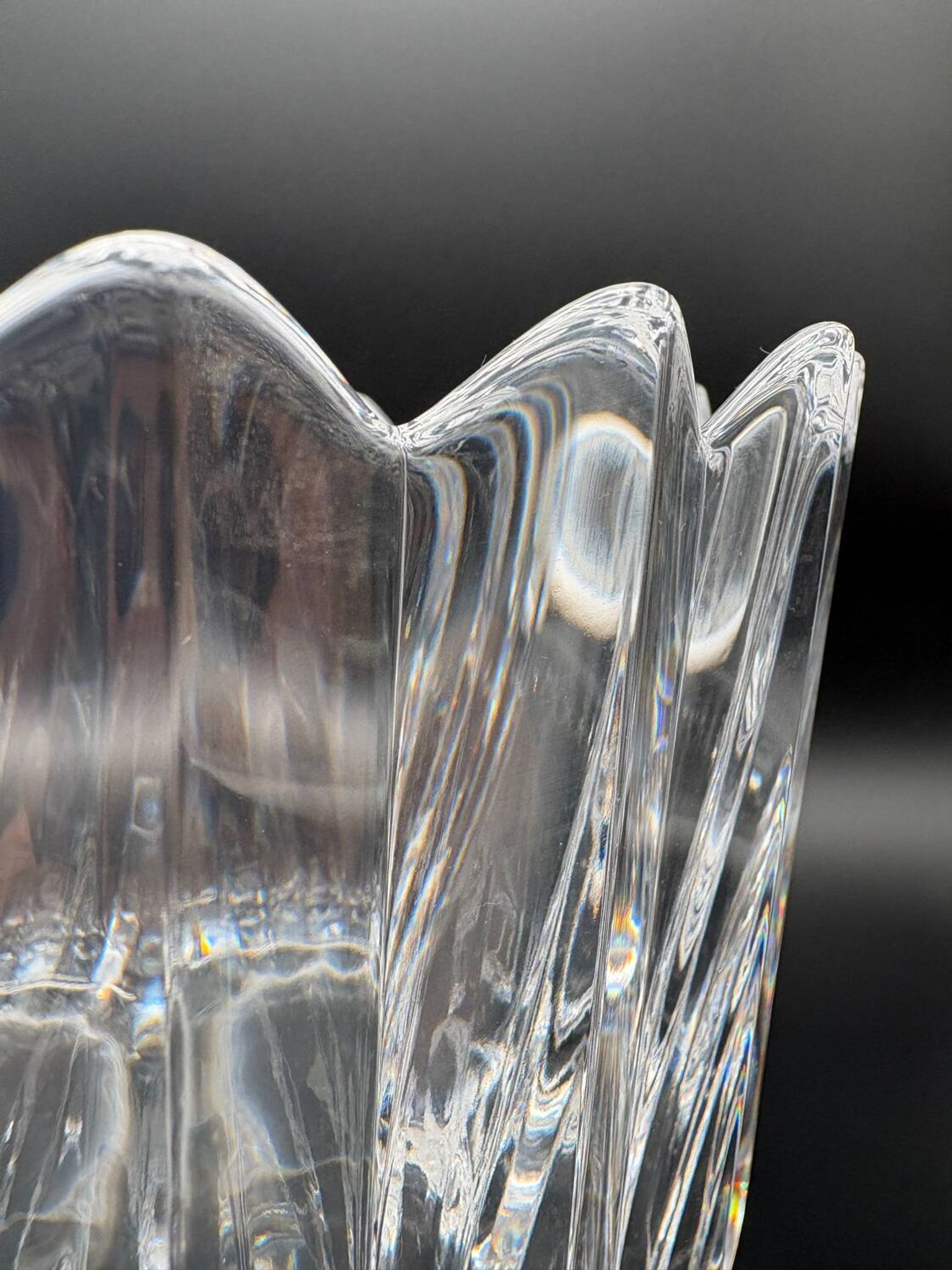 Large Orrefors Crystal fruit bowl / salad bowl, Sweden, 1970