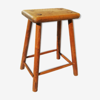 Wood-polished stool