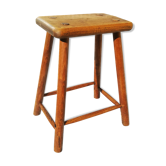 Tabouret bois vernis