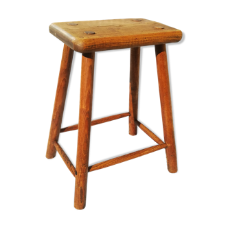 Tabouret bois vernis