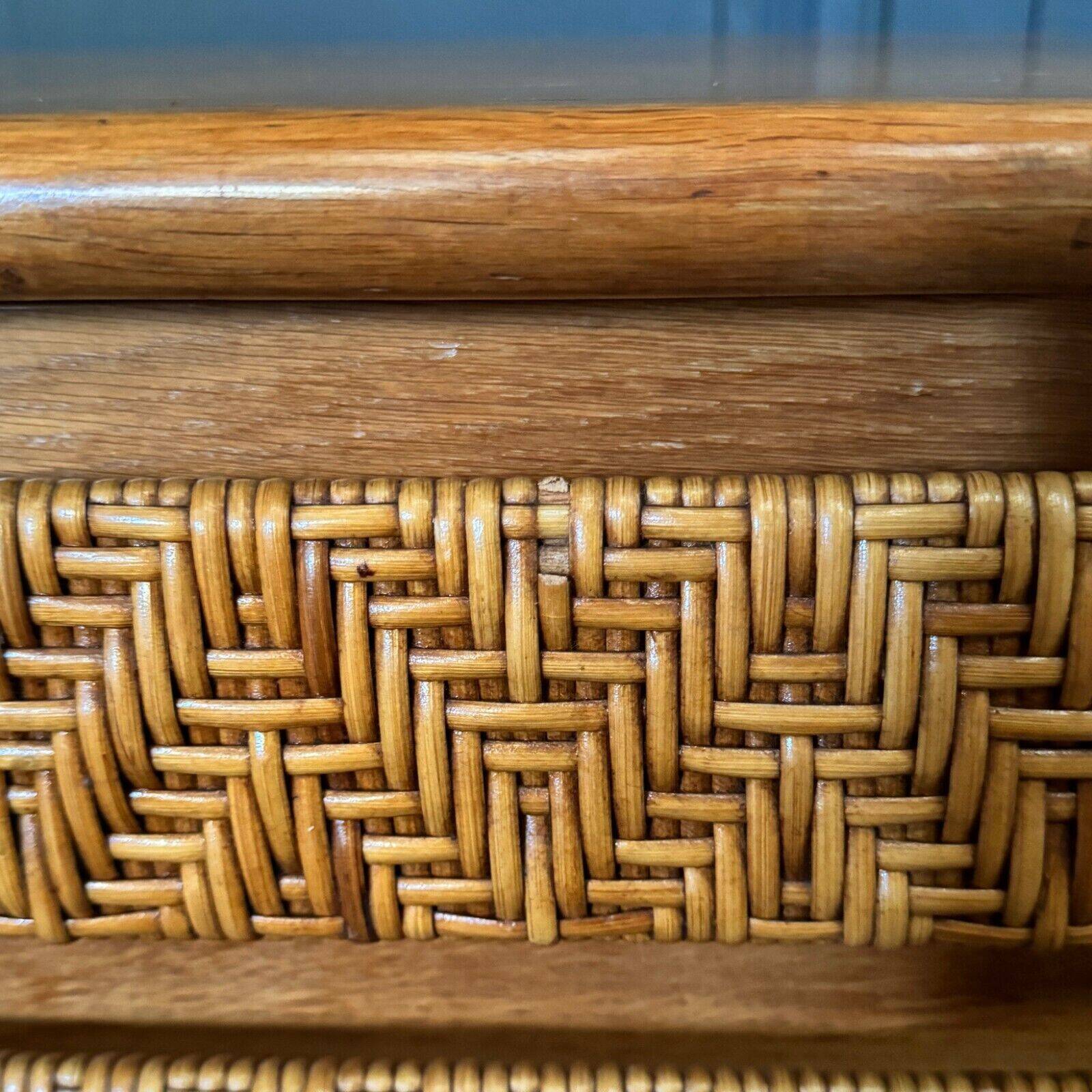 1960 rattan chest of drawers 4 drawers spindle legs