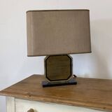 Pair of brass and gold-plated lamps by George Mathias, 1970