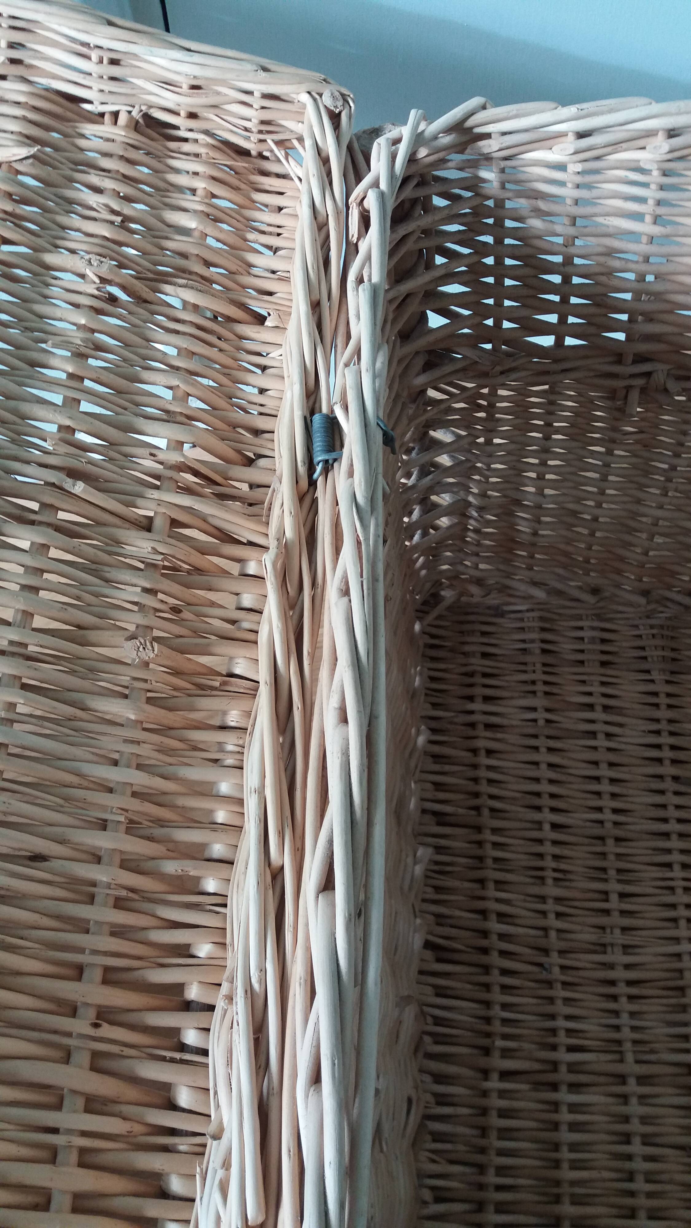 Wicker crate, very large basket