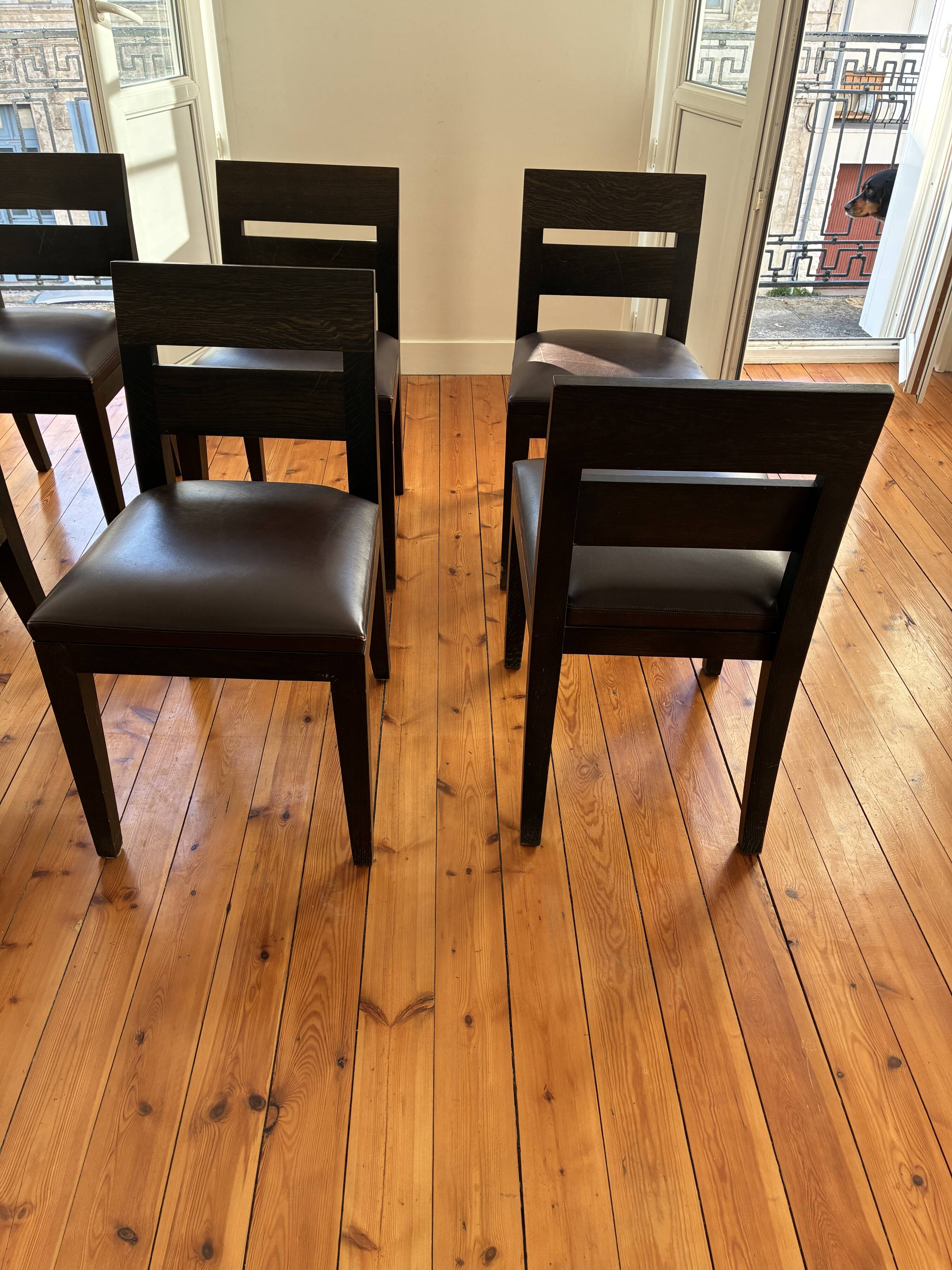 6 Christian Liaigre dining room armchairs