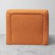 Vintage lounge armchair in orange fabric, 1970s design modernism