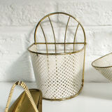 White and gold hanging basket 50/60