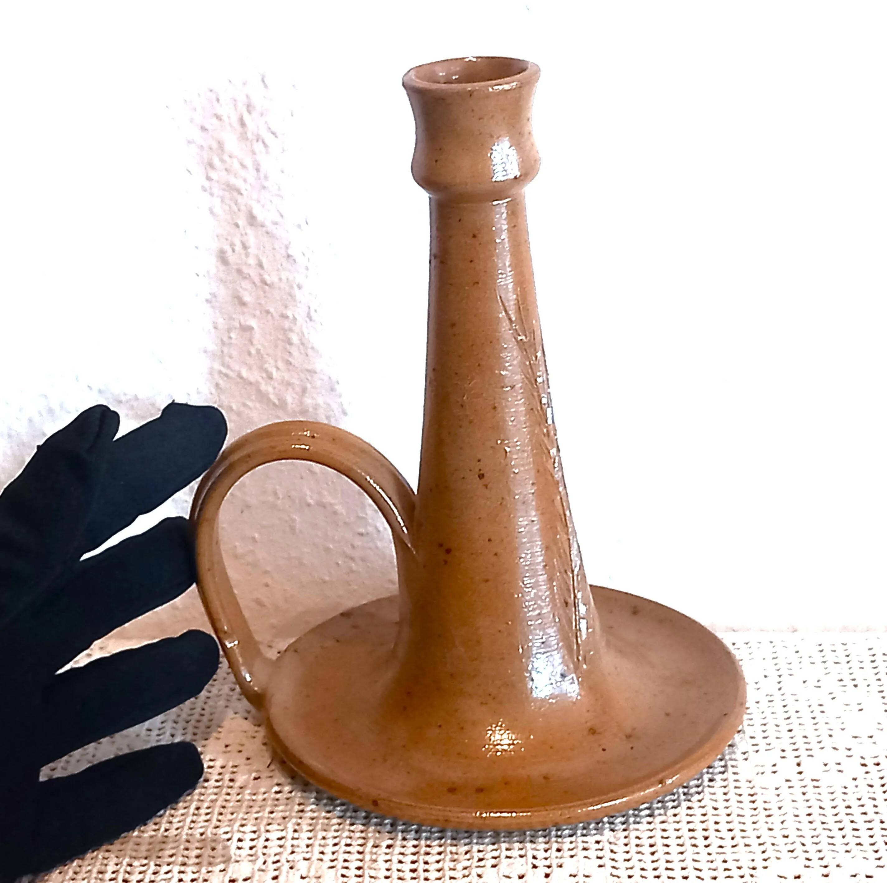 Stoneware candle holder