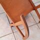 Repose pieds bois et velours vintage