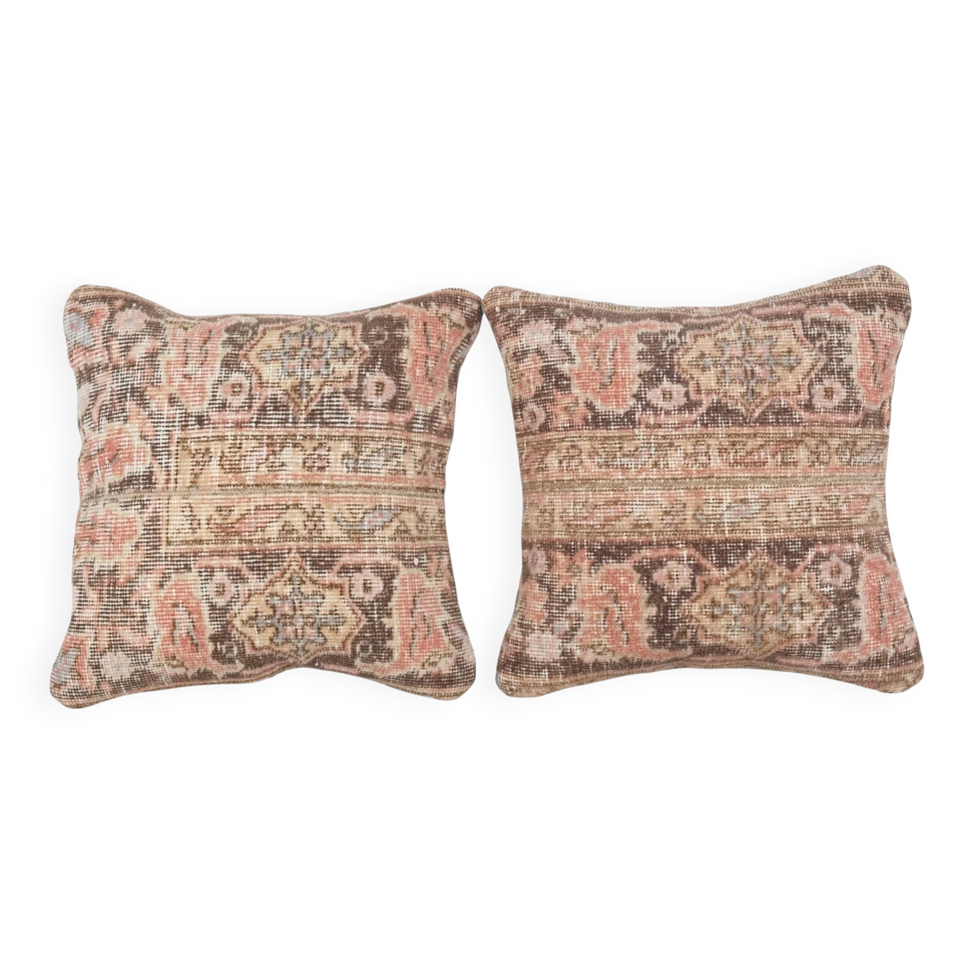 Set of 2 vintage Turkish cushion covers 46x46 cm