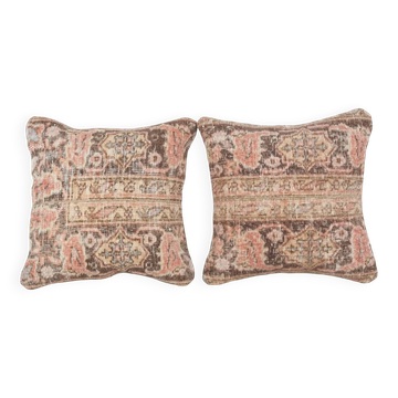 Set of 2 vintage Turkish cushion covers 46x46 cm